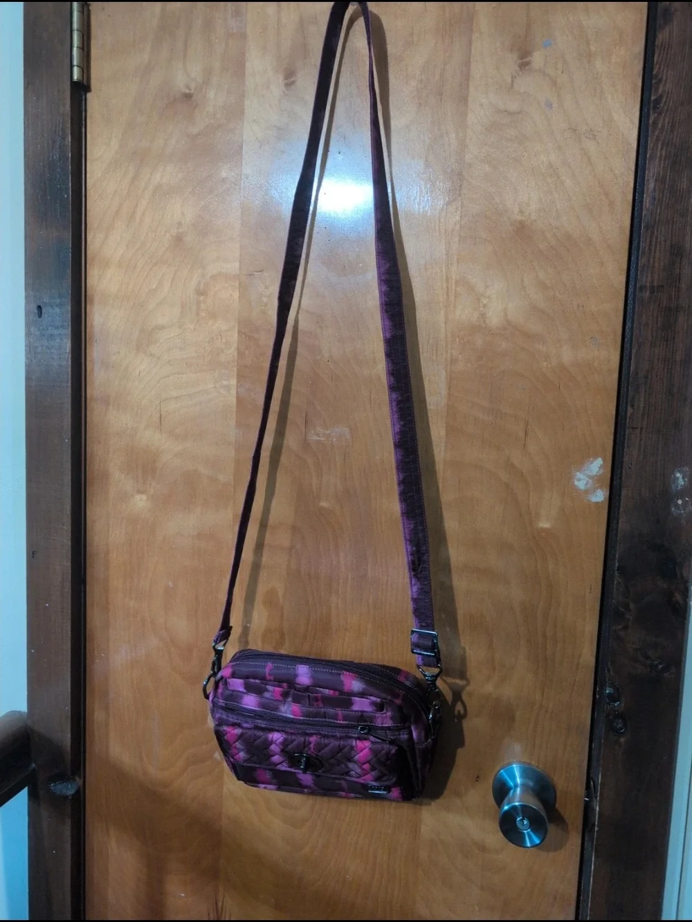lug Pink and Magenta Tie-Dye Crossbody Bag
